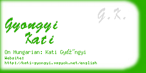 gyongyi kati business card